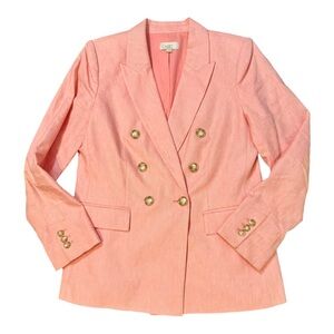 LOFT Pink Blazer Tailored Linen Jacket